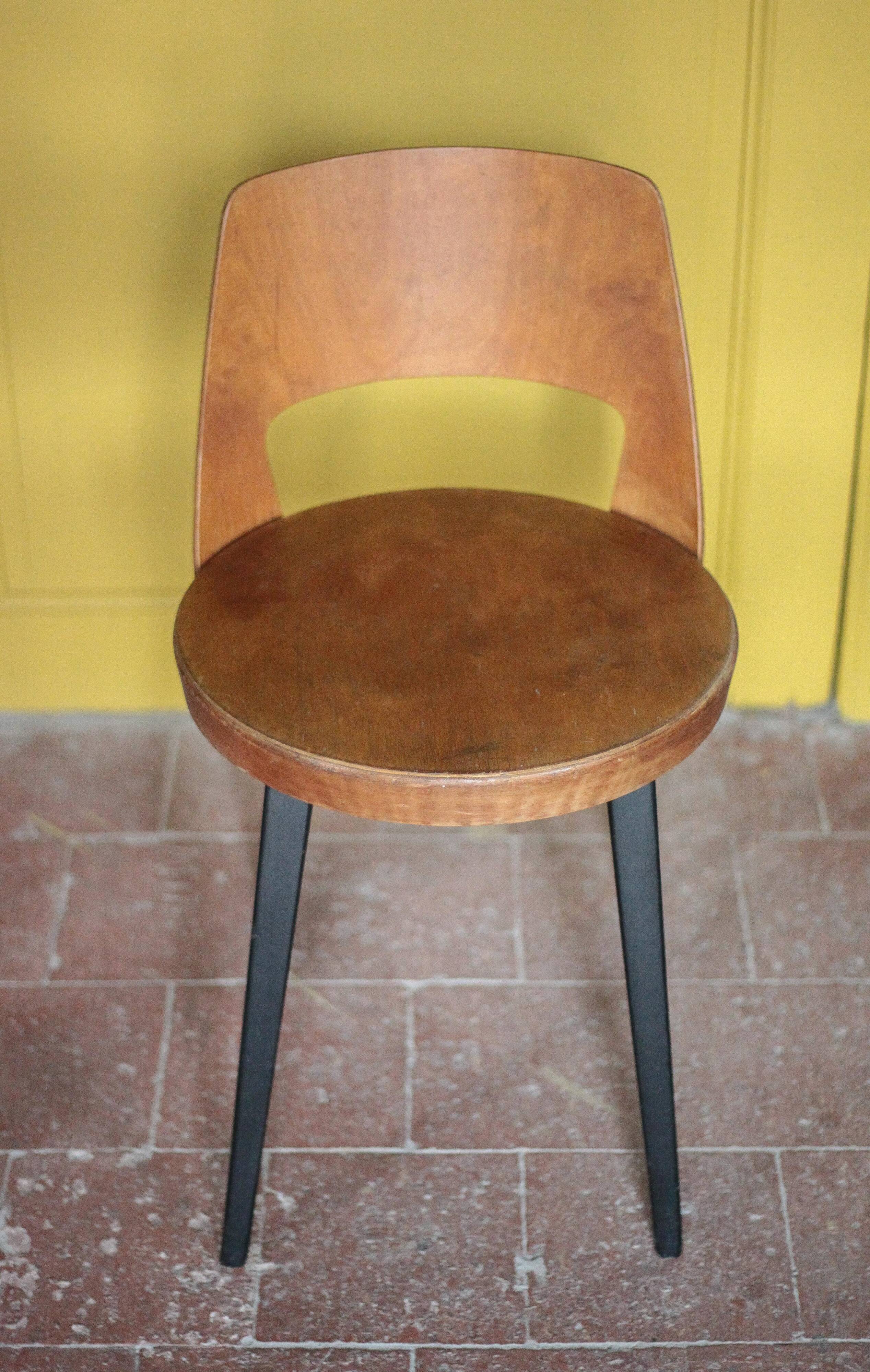 Baumann chair model Mondor, vintage wooden chair, accent chair