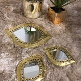 Hammered golden mirrors