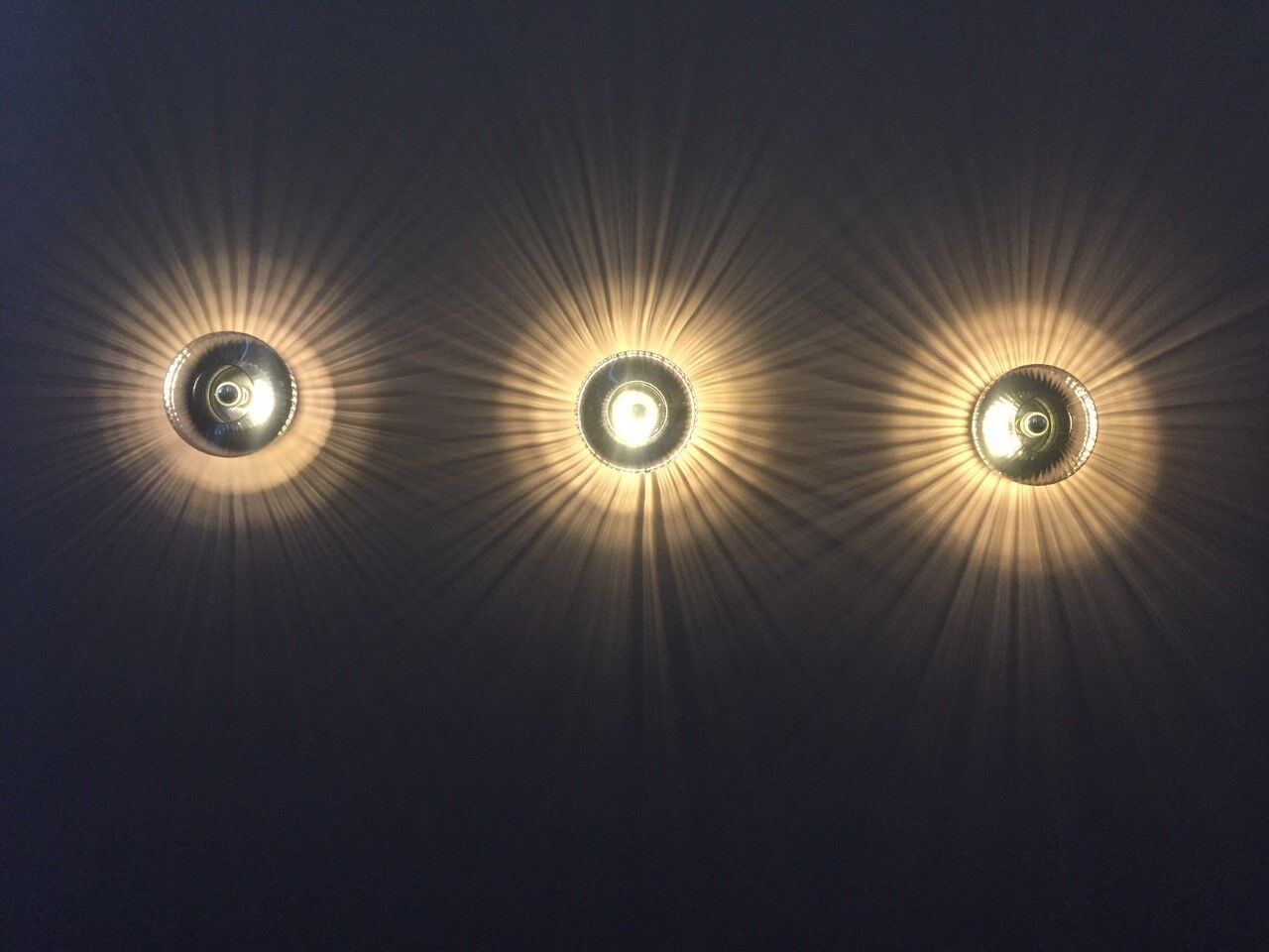 Wall light mounted glass smoke and silver border