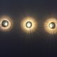 Wall light mounted glass smoke and silver border