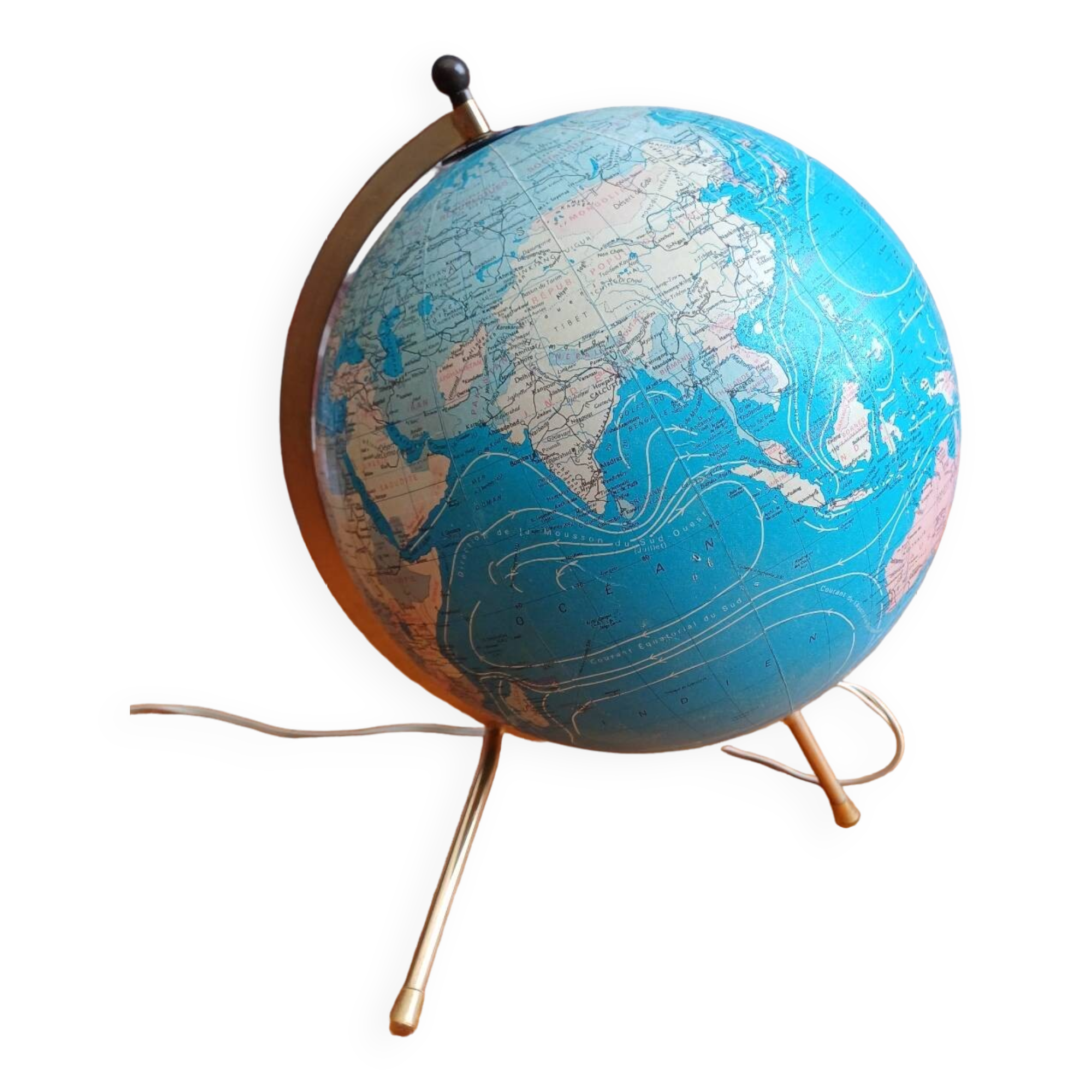 TARIDE 1974 world map globe