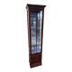 Vitrine étroite de présentation en merisier