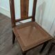 Set of 6 Louis XVI chairs in marquetry wood and caning.