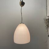 Grande suspension rose en verre de Murano des années 1970