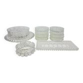 12-piece Bolero Bubble set, clear crystal glass, Walther Glas, Germany, 197