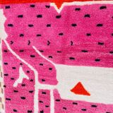 Hand-woven pink Berber rug