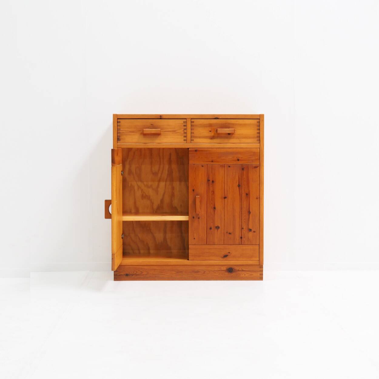 Scandinavian Pine Cabinet in the Style of Charlotte Perriand