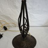 Lampe art déco en fer forgé