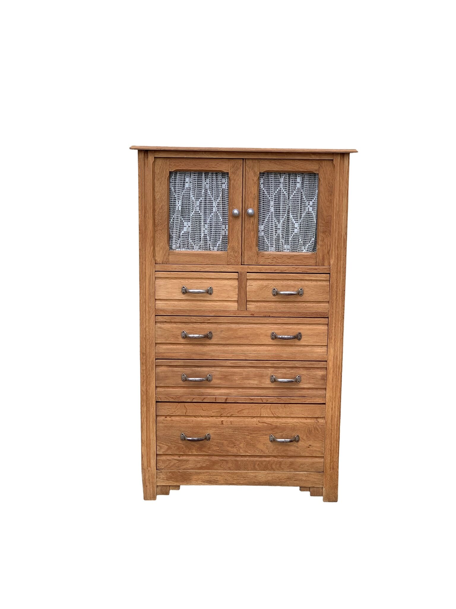 Buffet parisien vitré 1920 bois brut massif