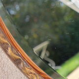 Art Deco beveled oval mirror