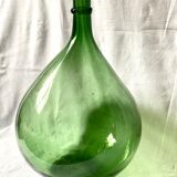Dame jeanne ancienne  en verre vert