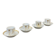 Set of 4 cups and saucers from the early 19th century in Paris porcelain