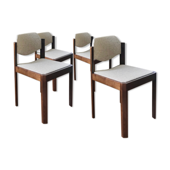Série 4 chaises danoises 1970