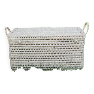 Wicker storage trunk - Palm leaf storage chest