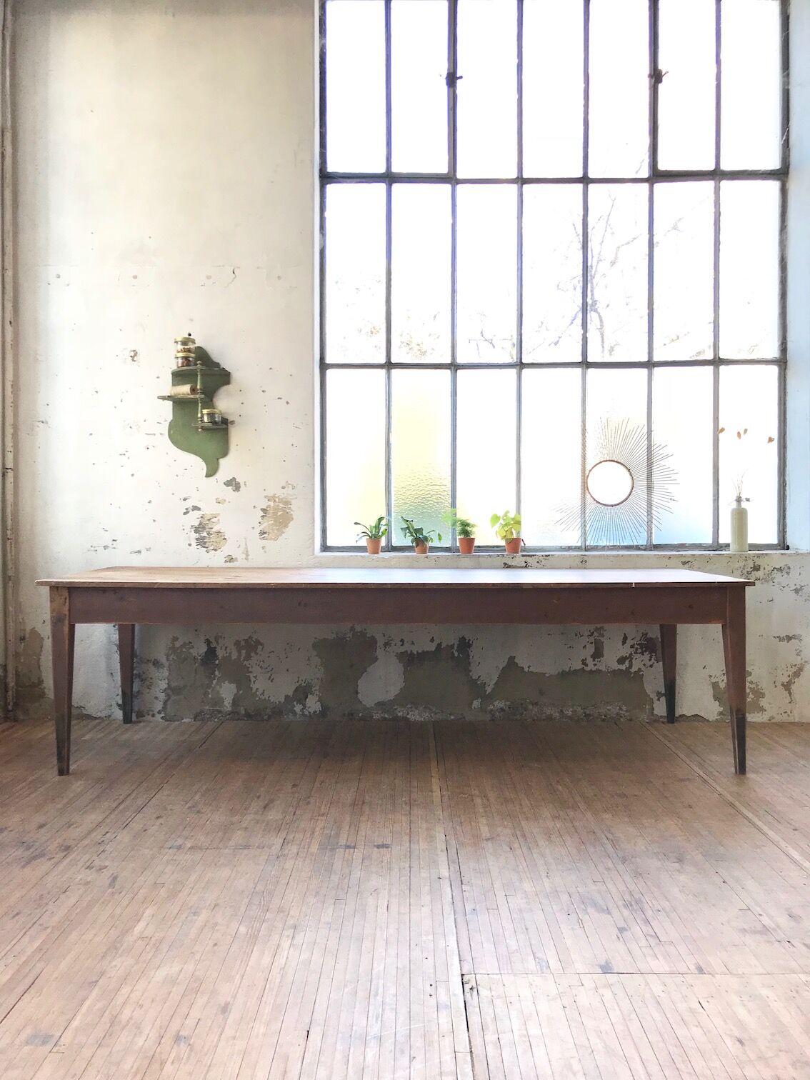 Vintage pine farm table