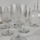 Service 9 wine glasses and 2 decanters in Baccarat crystal Nancy model