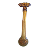Glass bottle from Empoli, Italy, amber color.