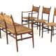 Ensemble de salle à manger 'Bologne' - canapé 3 places - 3 chaises - style moderne du milieu du siècle