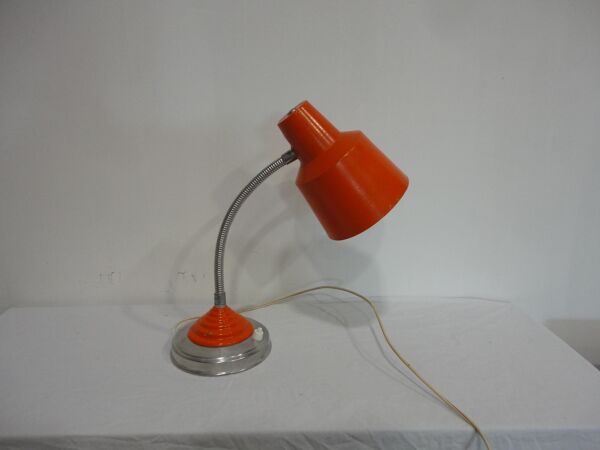 Lampe de bureau orange années 60