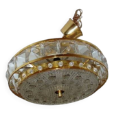 Lampe à suspension en cristal Proj. Carl Fagerlund pour Orrefors, Suède, années 1960