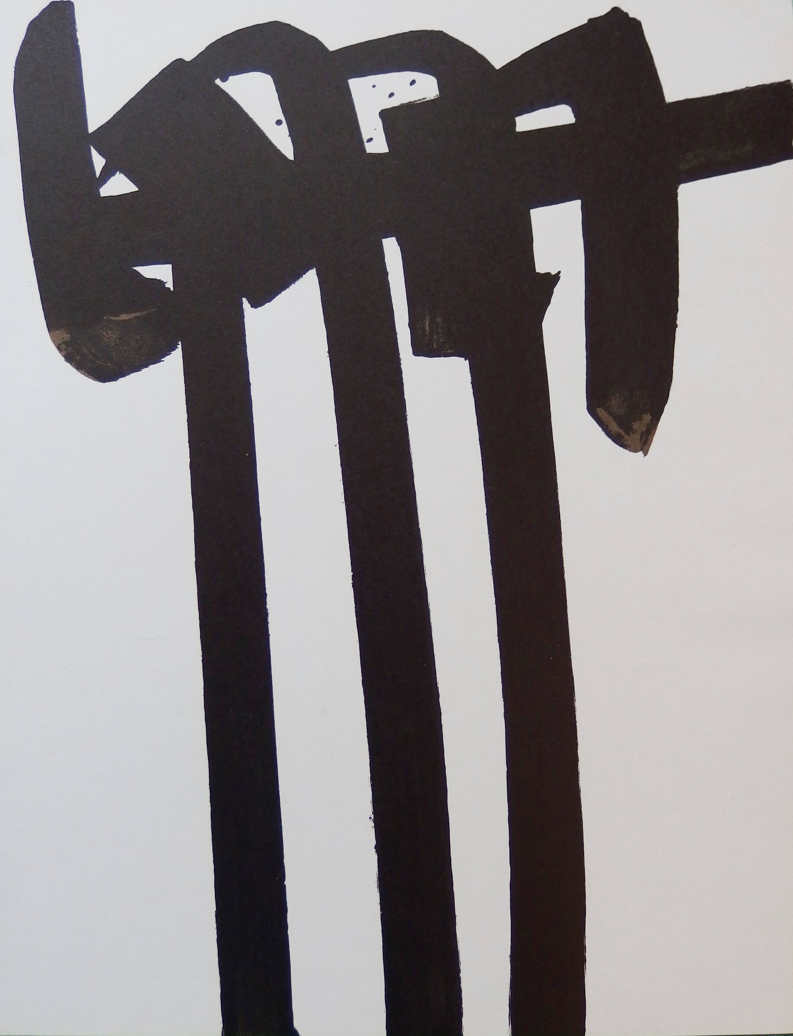 Pierre soulages: lithograph no. 28 - original lithograph