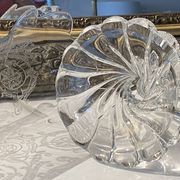Important Photophore / Bougeoir en cristal de Baccarat signé