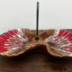 Ceramic hors d'oeuvre server Vallauris shell slipware fish