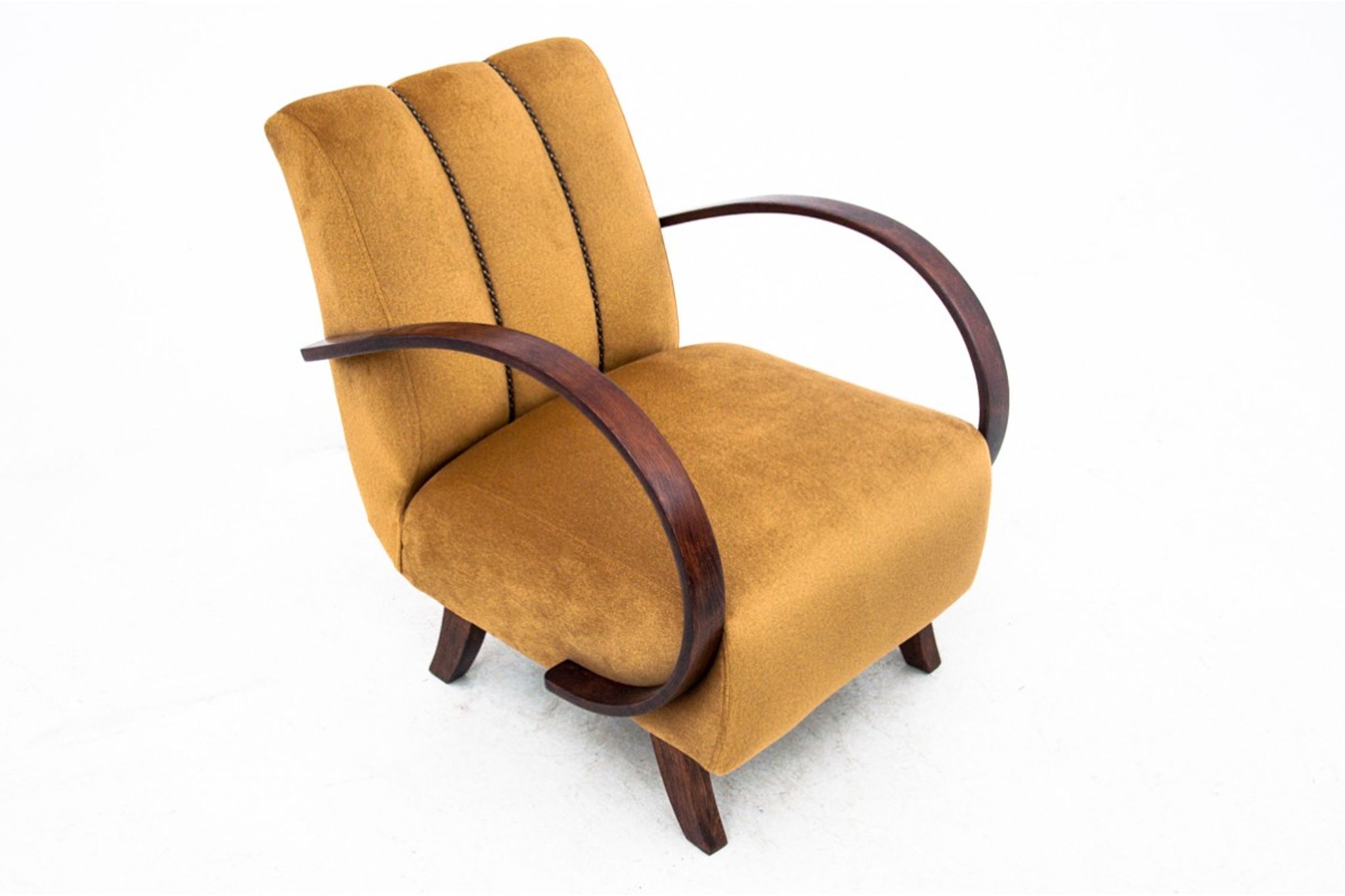 Pair of art deco armchairs, designed by J.Halabala, Czech Republic, 1930s, after renovation