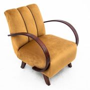 Pair of art deco armchairs, designed by J.Halabala, Czech Republic, 1930s, after renovation