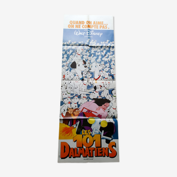 Original movie poster The 101 Dalmatians Walt Disney 1980 60X160cm