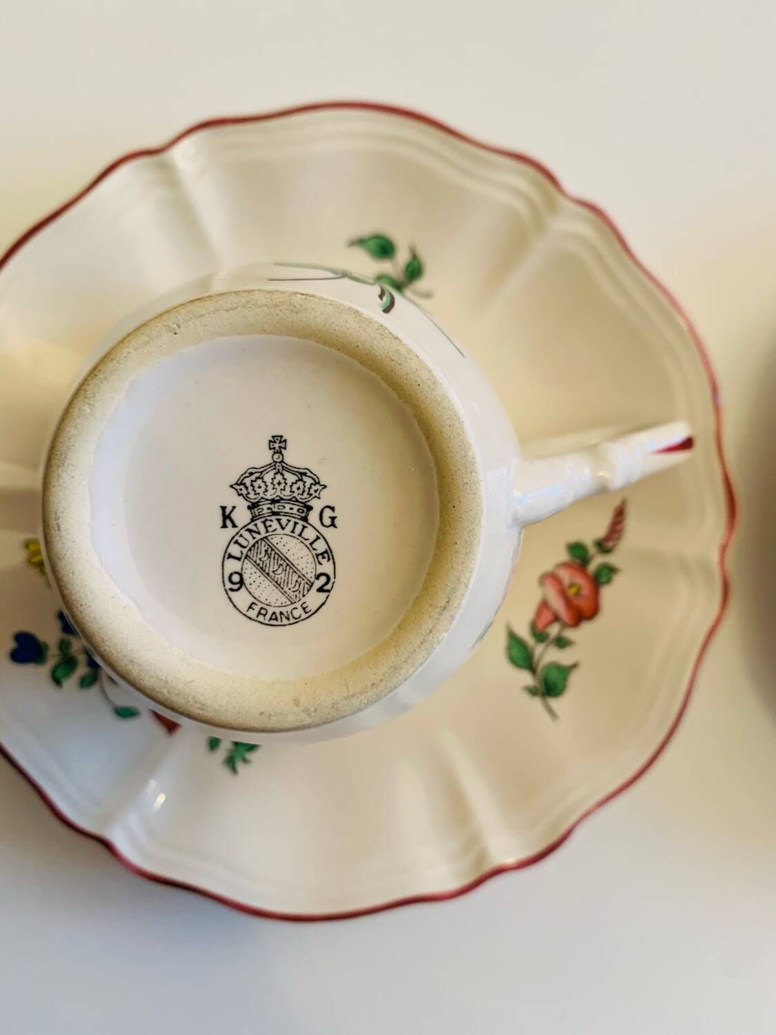 A coffee service of 20 cups and saucers - Luneville Réverbère Fin