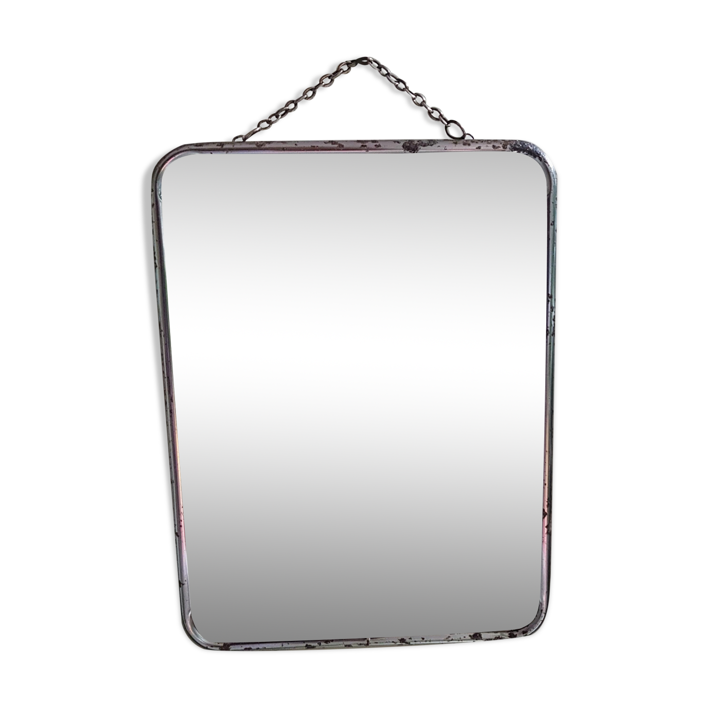 Vintage french barbershop mirror 19x24cm