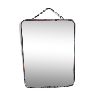 Vintage french barbershop mirror 19x24cm