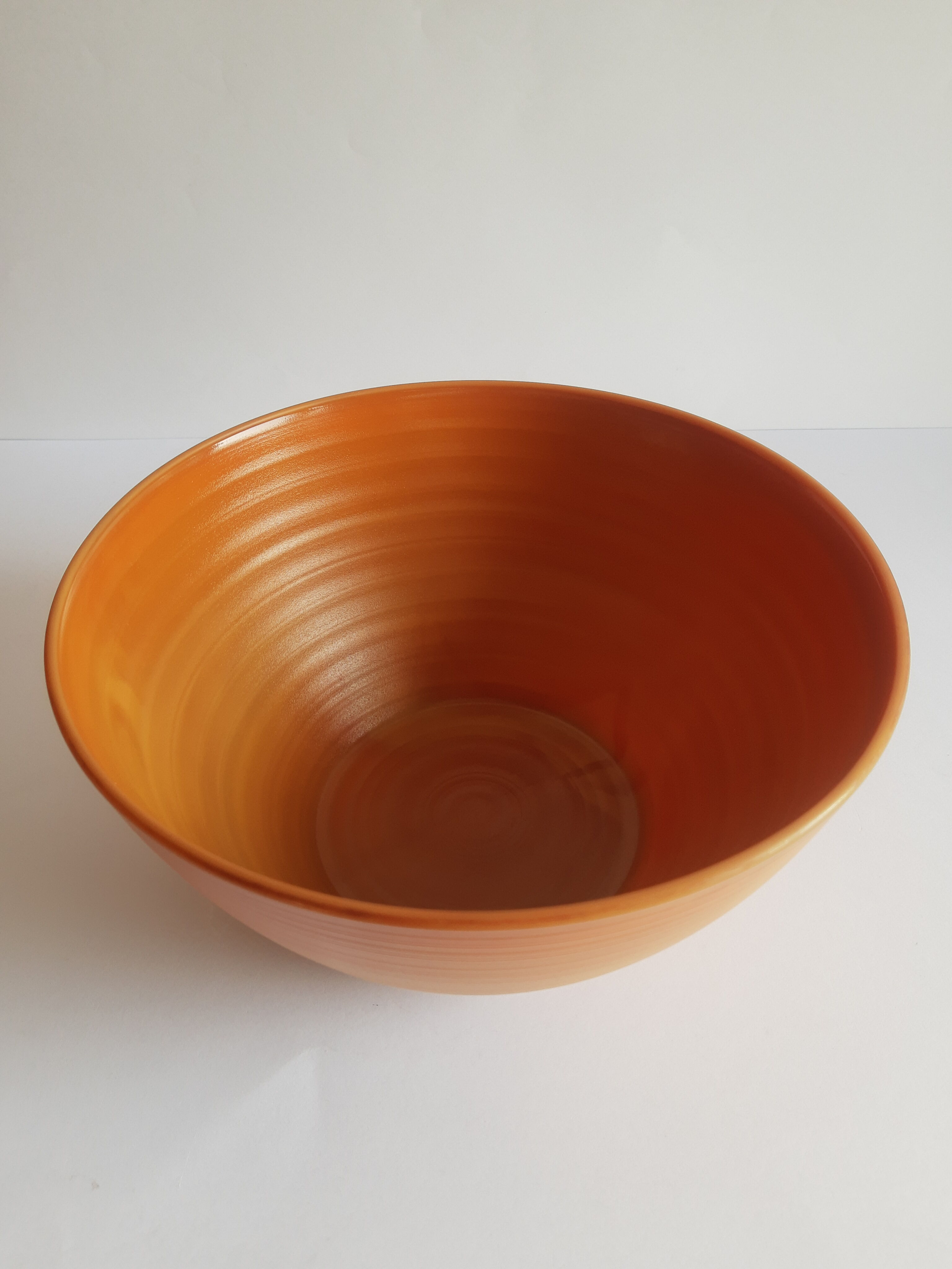 Vintage 70s Volcan brown opaline salad bowl