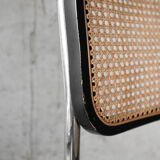 Set of 4 black cesca B32 chairs by Marcel Breuer