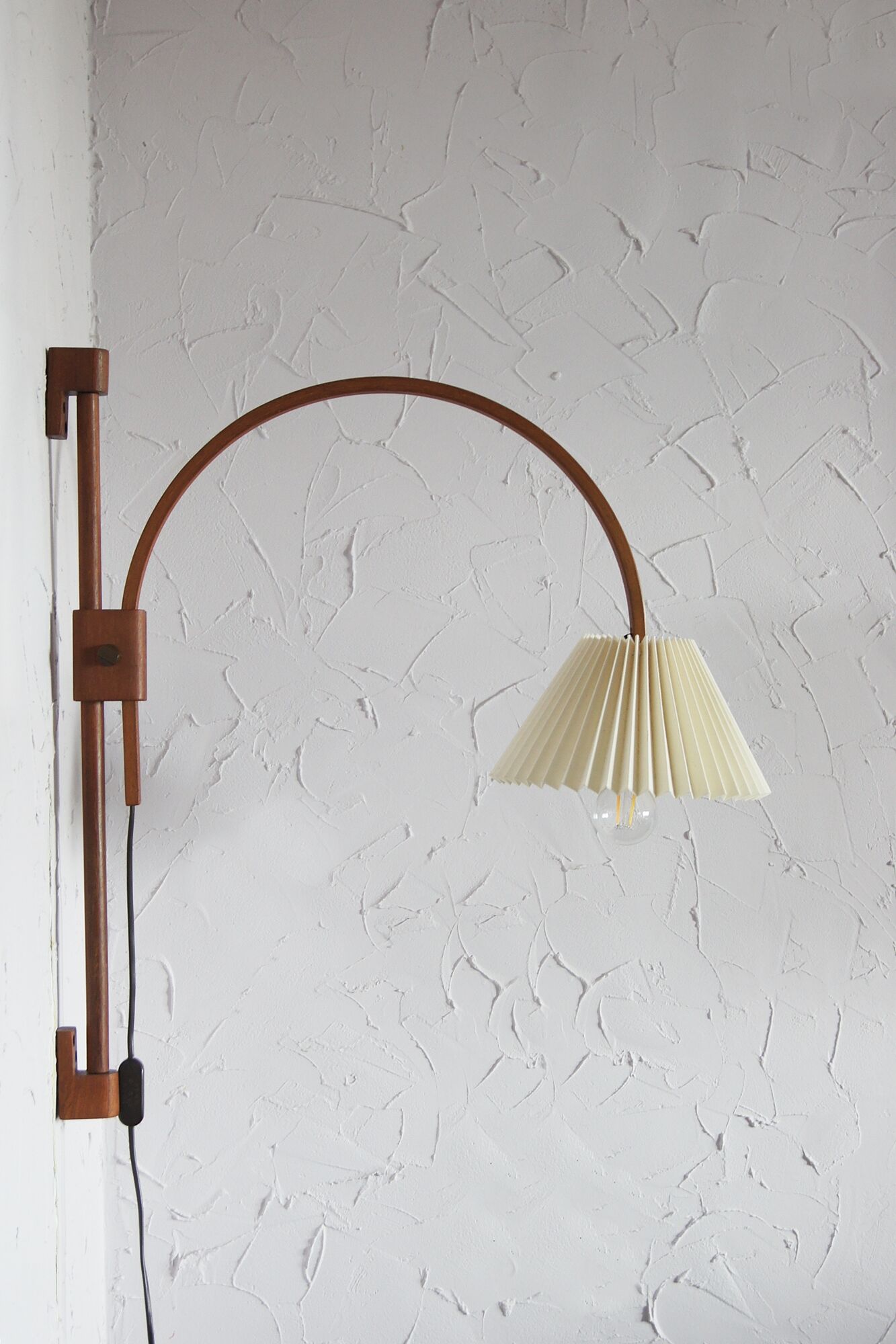 Adjustable Teak Wall Lamp from Domus, 1970s