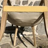 Paire de fauteuils bridge jaunes