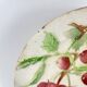 Set of 4 plates KG St Clément barbotine fruit (cherry, mirabelle, grape, pear), late 19th-early 20th century.