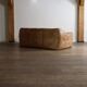 Ligne Roset Sloop sofa by Michel Ducaroy in cognac leather, 1970s