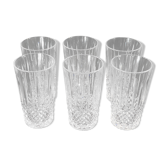 6 gobelets verre long drink en cristal d'arques modele constance
