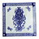 Large antique gien blue and white tile – vintage decorative earthenware 15x15 cm