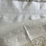 Old linen, pillowcase, AT monogram