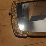 Painted wooden art deco mirror 33 X 51 cm