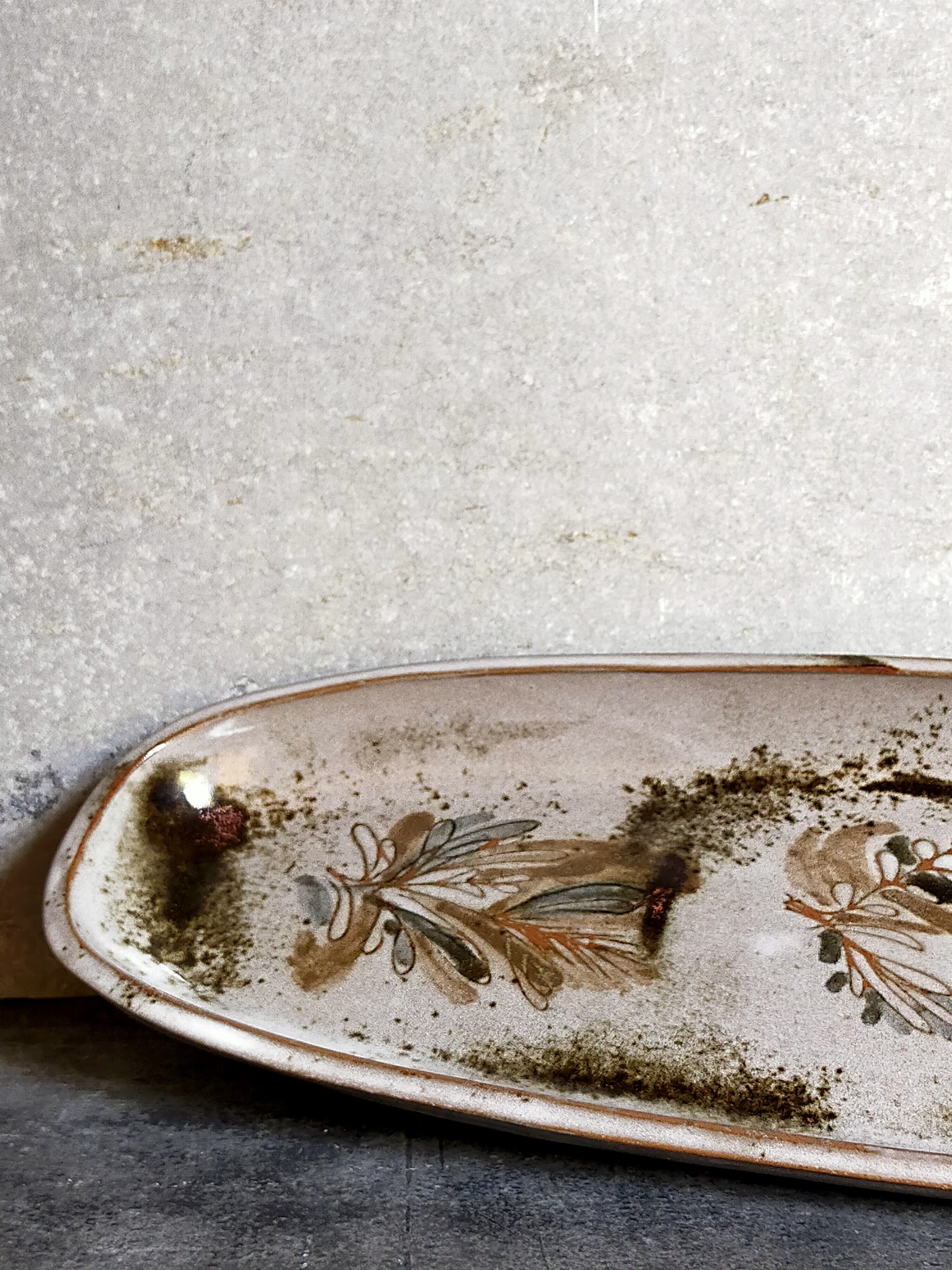 60s ceramic potter oval dish