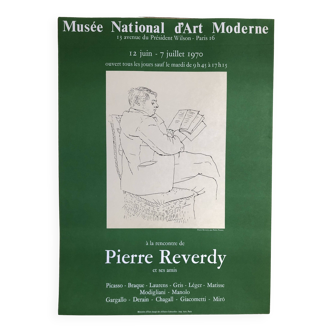 Affiche Picasso,  Pierre Reverdy et ses amis Musée national d'art moderne Paris 1970