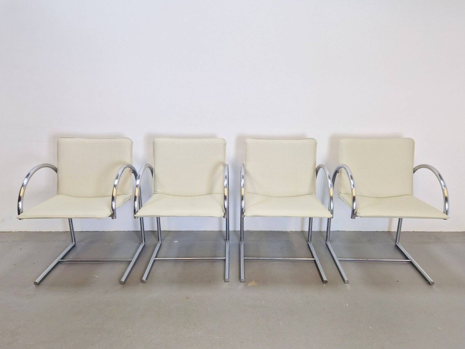 Postmodern Leather Cirkel Chairs by Karel Boonzaaijer & Pierre Mazairac for Metaform, 1980s, Set of 4