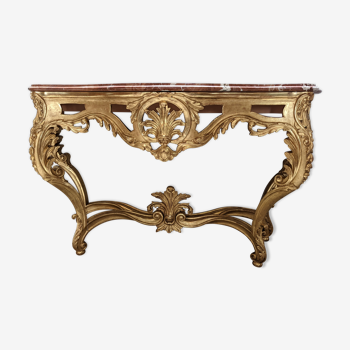 Console in gilded wood house Allot