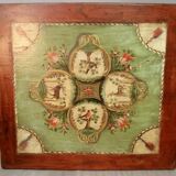 19th-century painted wooden changing table