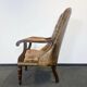 Antique Chesterfield Wing Chair with Stool and English Side Table