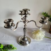 Silver-plated metal candelabrum chandelier SNPA with 4 lights